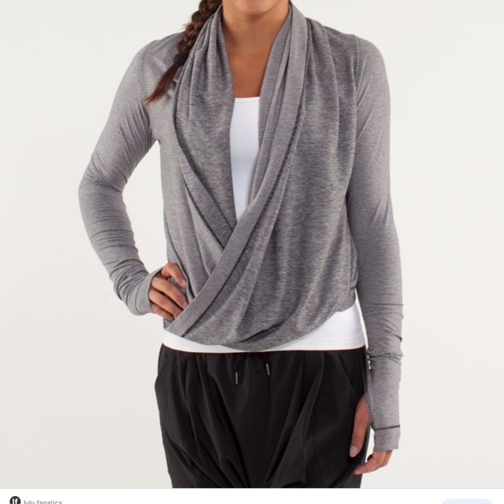 Gray Women's Drape Front Top